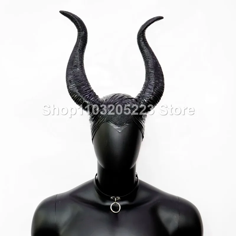 

Medieval Gothic Black Magic King Horned Cosplay Costume Headdress Halloween Men's Headdress Accessories Props Party Supplies