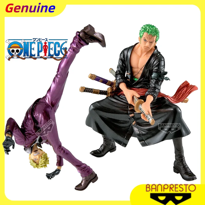 

【100% оригинал】BANDAI BANPRESTO King of Art One Piece Roronoa Zoro и Sanji Коллекция Серия Модель Персонажа из мультфильма Подарки Игрушки