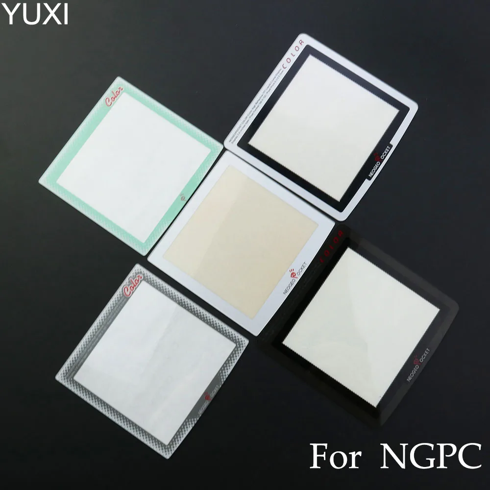 

YUXI 5PCS Glass & Plastic For Neo Geo Pocket / NGP Color Slim Fat Replacement Black & Silver Screen Lens Pretector