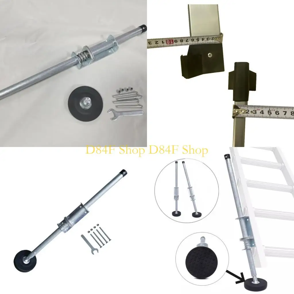 

D84F Ladder Leveler Pair with Rubber Feet Adjustable Ladder Leg Leveler for Extension