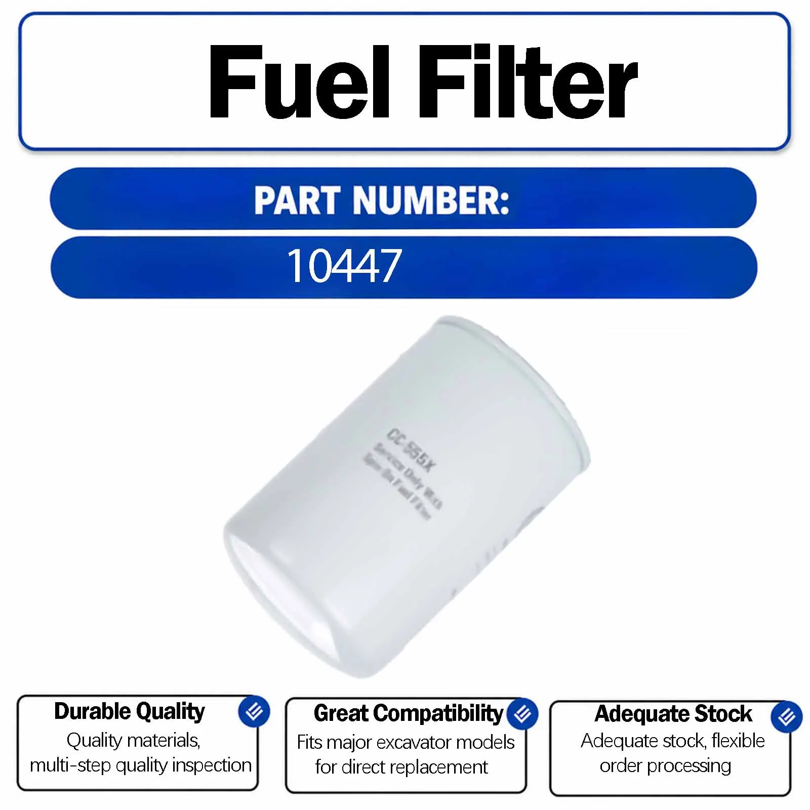 Fuel Filter 4110000509335 For XGMA XG813F XG815FL Crawler Excavators