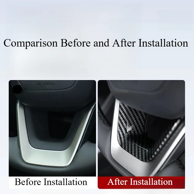 For Lexus RX350h/NX260/RZ450e 2022-2025 Carbon‑Fiber‑Look Steering Wheel Trim Anti‑Scratch Decor Frame Custom Precise Fit