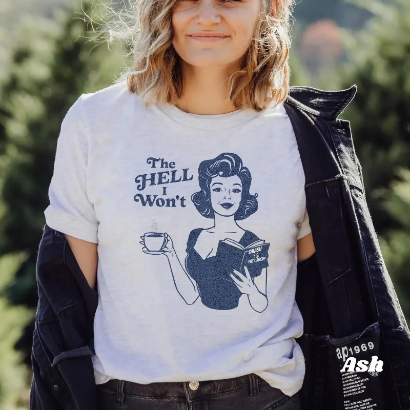 Feminist Resistance T-shirt: Retro Feminist T-shirt, Smash Patriarchy Four Seasons New Style Unisex Casual Fashion T-shirt
