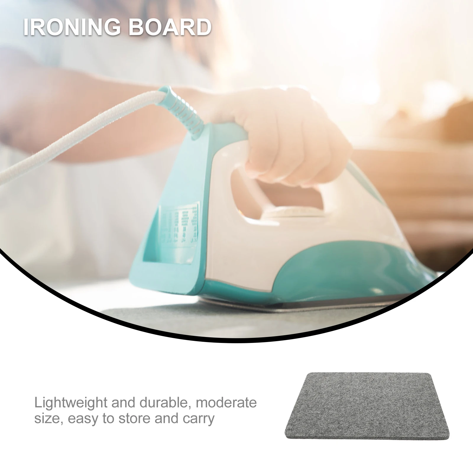 

Wool Felt Ironing Board Heat Resistant Pad for Quilter Anti Scald Mat Lightweight Household Sewing Accessories