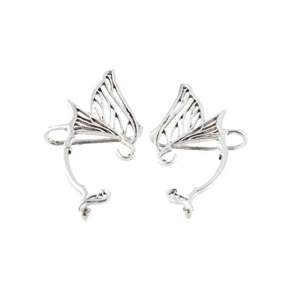 

Cute Antique Gold Color Elf Ear Clip Korean Style Ear Hook Single Side Earrings Alloy Jewelry Accessories Ear Cuff Girls Gift