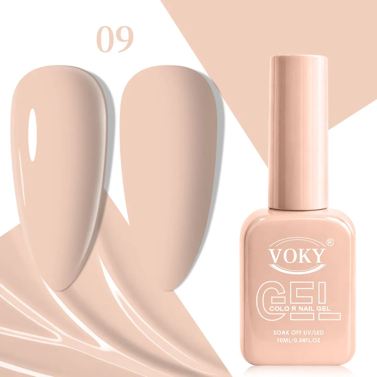 High-quality soak-off UV LED beige nude nail gel, gentle and non-toxic healthy formula, 10ml large-capacity bottle, cost-effective nail supplies, essential basic neutral colors for personal DIY and nail salon wholesale