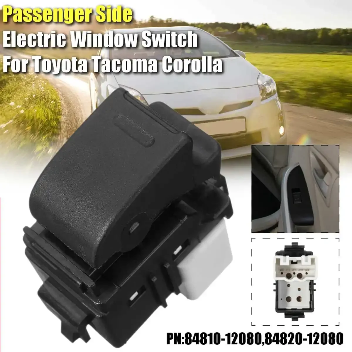 Passenger Side Electric Power Window Control Switch Button 84810-12080 84820-12080 for Toyota Corolla RAV4 Prius Tacoma Matrix