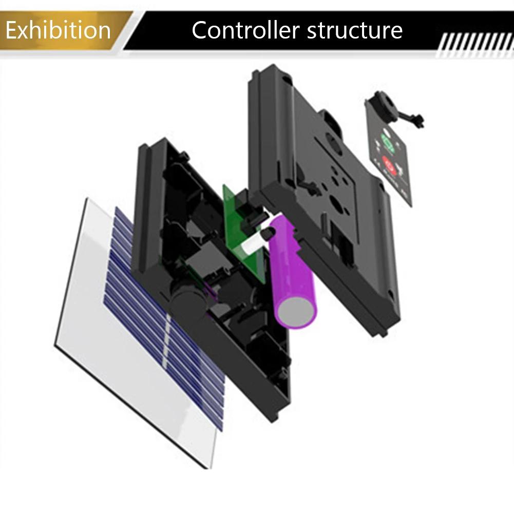 Controlador de panel solar con control remoto para Navidad Jardín LED Cadena de luz de cobre