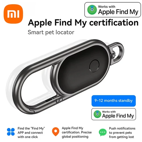 Xiaomi-llavero con mosquetón inteligente Airtag, GPS antipérdida, con Find My APP, etiqueta inteligente, rastreador Bluetooth, buscador de artículos (solo iOS)