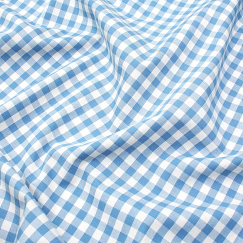 Thickening Lattice Fabric Tablecloth Pillow Sofa Fabricsmall Square Lattice Cloth Pastoral  Fresh Cotton fabric