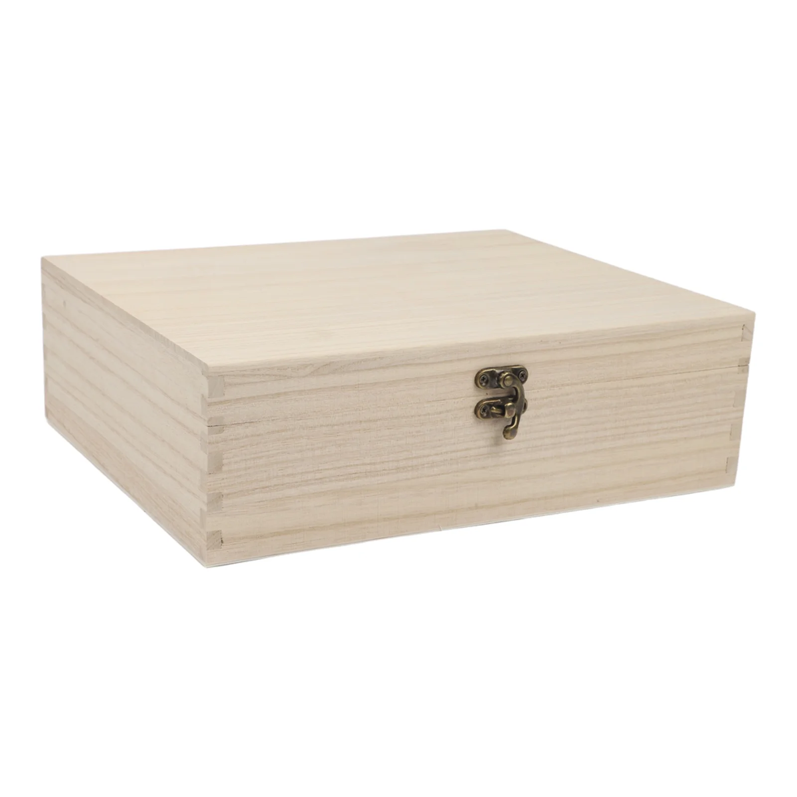 Paulownia Wood Two Layer Flip for top Jewelry Box Organizer for Sewing Accessories Rings and Small Craft Items Storage