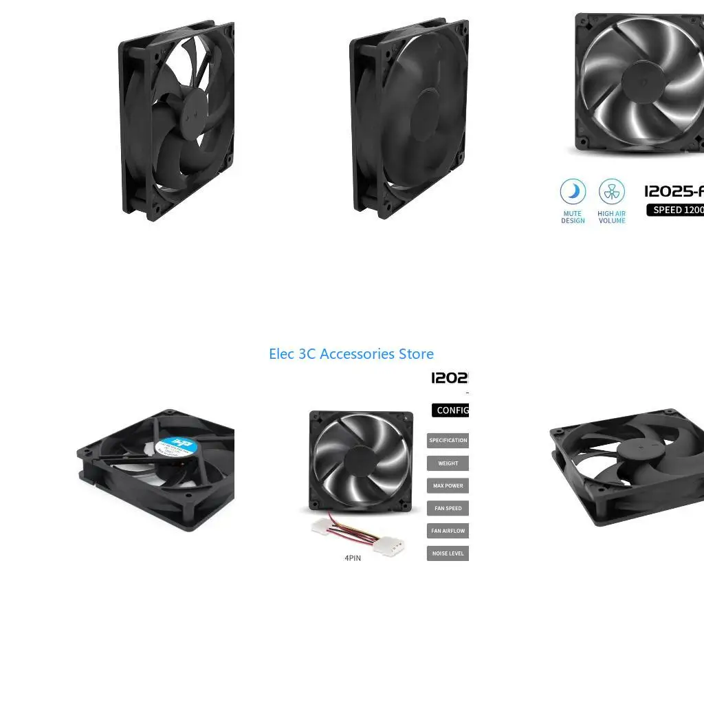 Y51A 120x120x25mm Chassis Fan Cooling 12cm 12025 Silent Control Computer Cooler