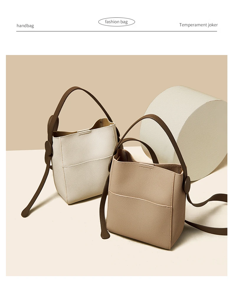 Foxer Split Leder Dame Umhängetasche Frauen große Kapazität Eimer Umhängetasche Top-Qualität stilvolle Handtasche elegante Tasche – Detail 2