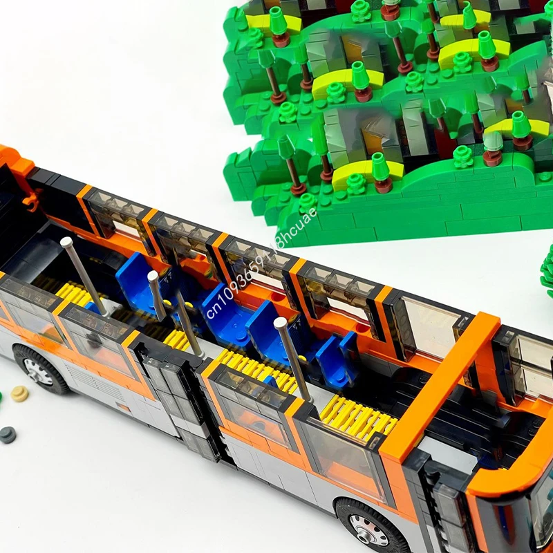 801 elementów MOC Autobus miejski West Coast City Champions Super Car Klocki konstrukcyjne Nauka STEAM Prezent świąteczny Rozwijanie umiejętności manualnych