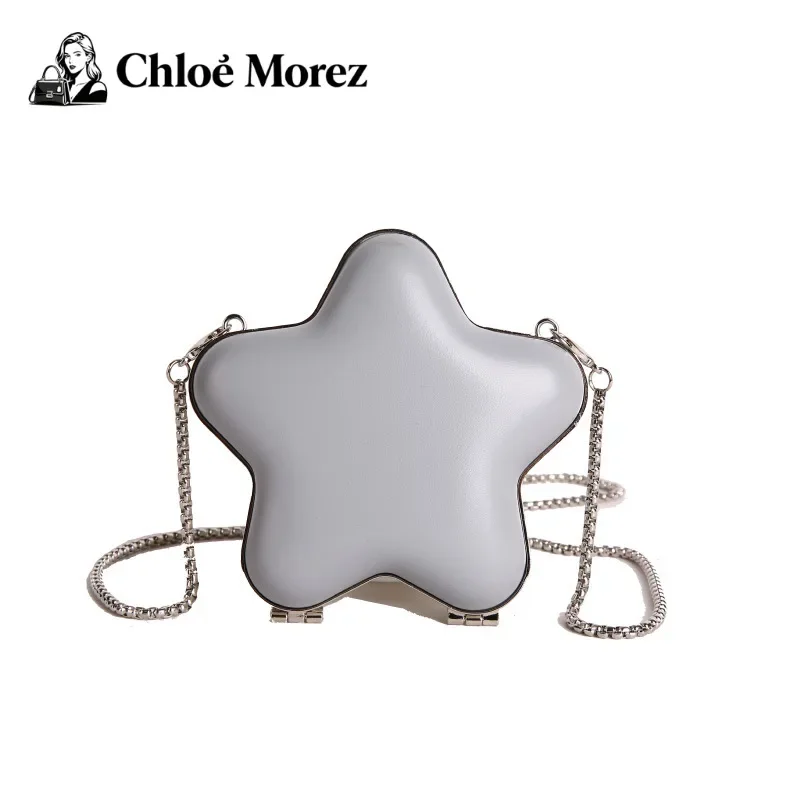 

Five pointed star mini mouth red envelope cute princess style chain small bag shoulder coin purse