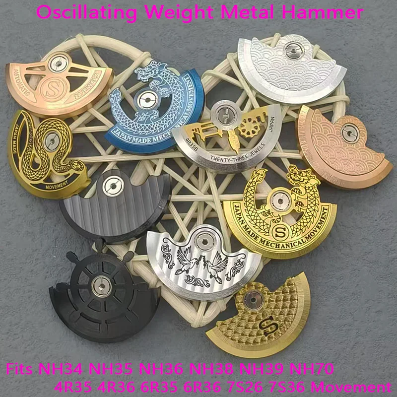 

Mod NH35 Automatic Hammer Rotor Fits NH36 NH38 NH39 4R35 6R35 7S26 NH35 Movement Oscillating weight Metal Hammer Repair Parts