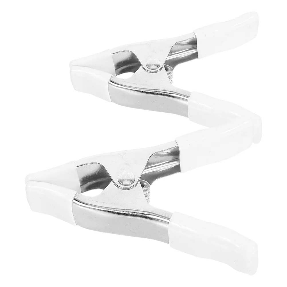 

2Pcs Spring Clamp Heavy Duty Nickel-Plated A Type PVC Protection Backdrop Clips Metal Clamps for Pool Cover Table