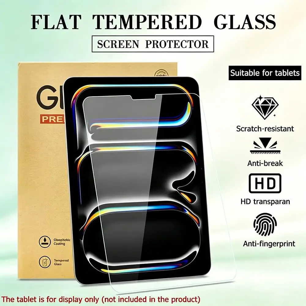 2PCS Full Coverage Screen Protectors for Apple iPad Air 3 11 13 Mini 6 5 Pro 13 2024 Air 13 2025 Anti-Fingerprint Smooth Touch