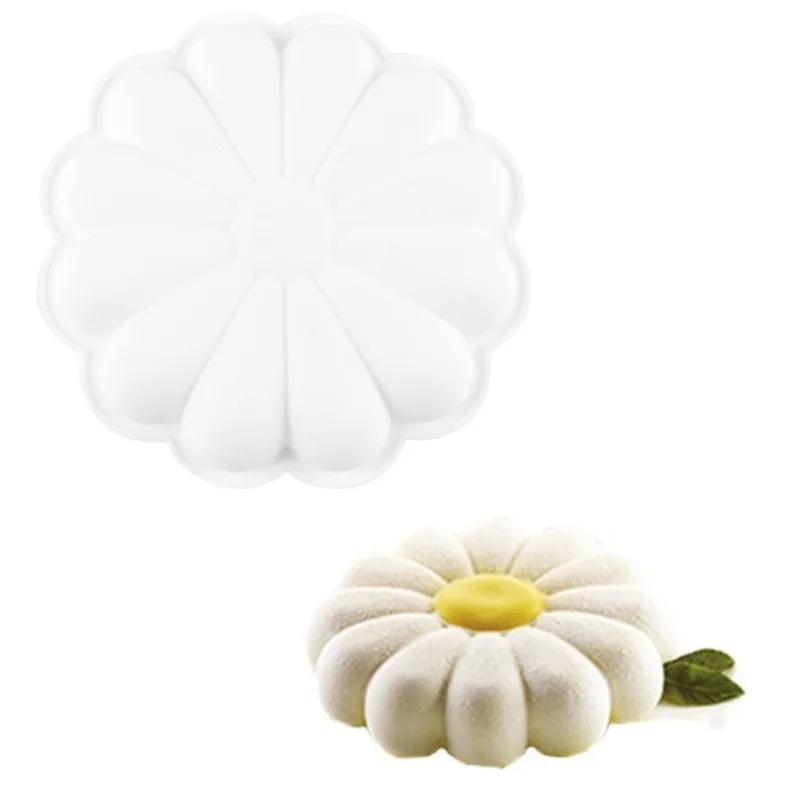 Single Sunflower Silicone Cake Mold for Ice Cream Chocolate Mousse Pastry Dessert Jelly Pudding Bread Bakeware Decorating Tools