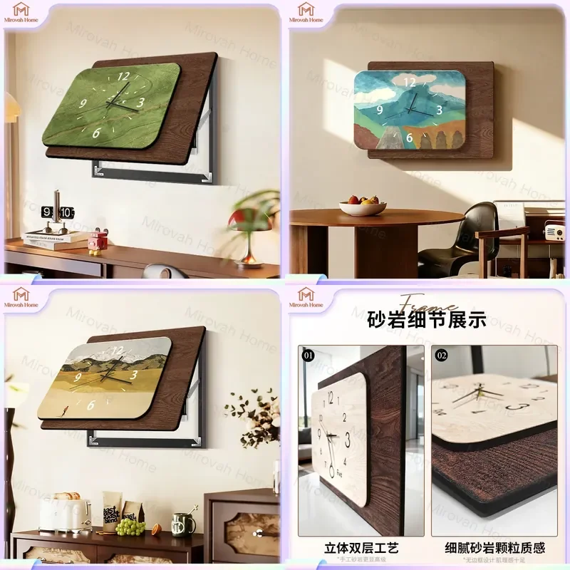 For Medieval Style Meter Box Decorative Painting With Clock 2026 New Switch Distribution Box Hanging Art Wall Mural Home