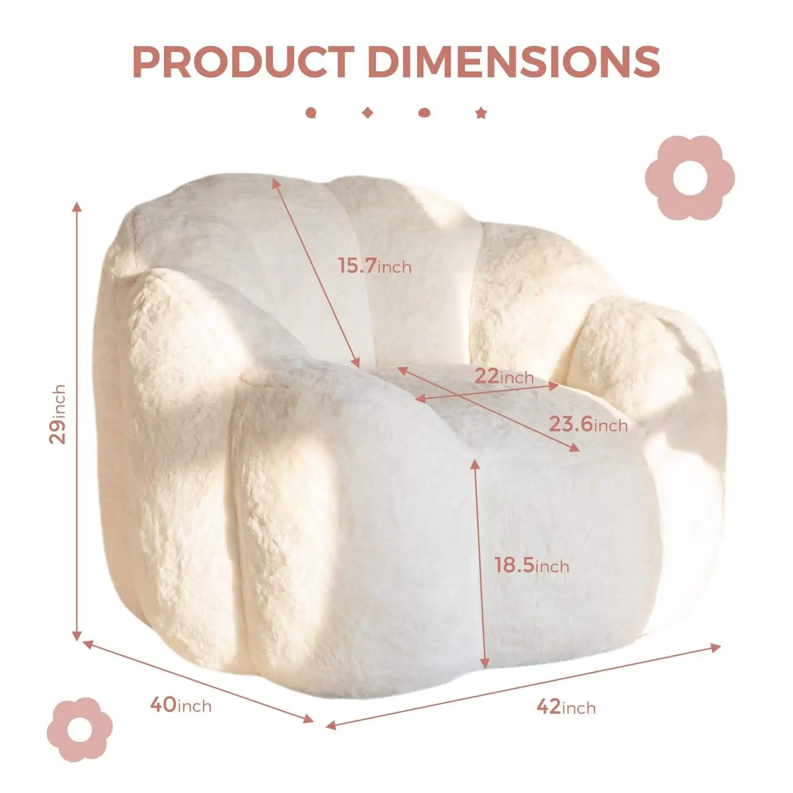 //Modern Velvet Bean Bag Single Lazy Sofa Ultra-soft Comfortable Easy Care Vacuum Compressed Pack For Bedroom Girls Room image 6
