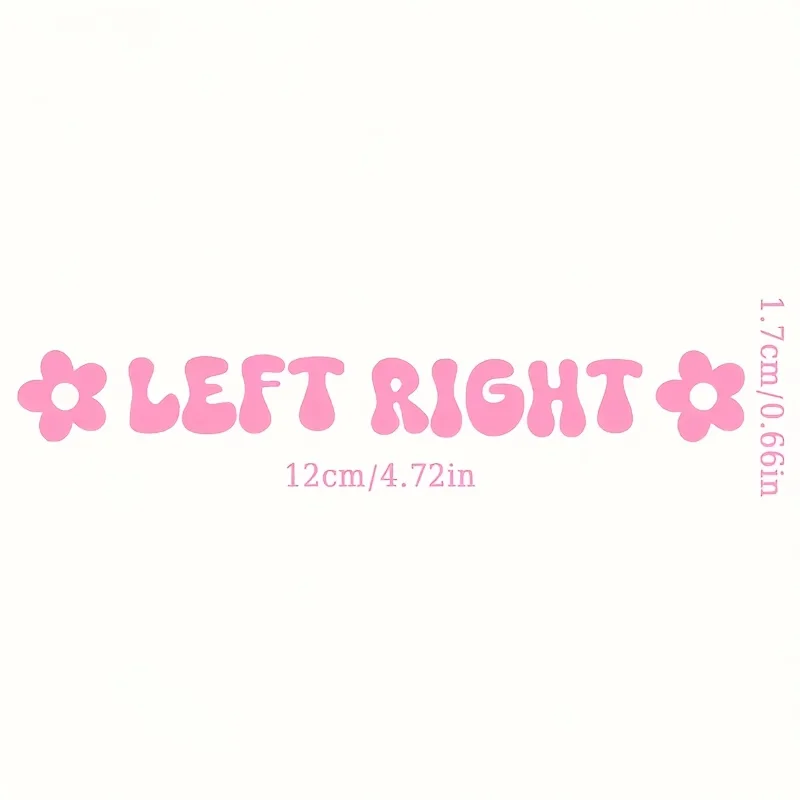Car Rearview Mirror Stickers, Left & Right Floral Vinyl Decals, Waterproof Cute Decor for Auto Makeup Mirror Surface