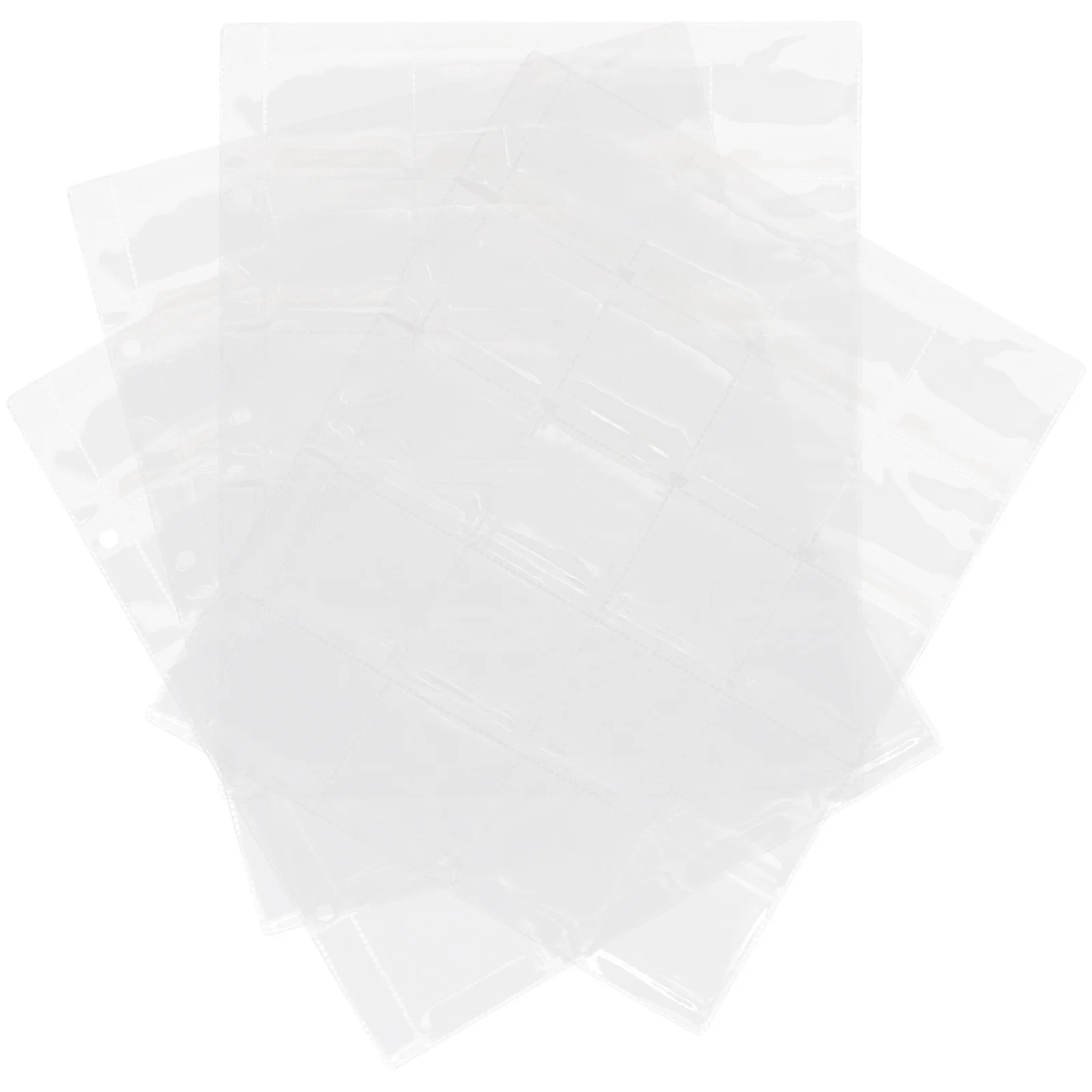 4 قطع من صفحات الموثق حامل العملات المعدنية البلاستيكية الشفافة لتخزين مستلزمات منظم ألبوم العملات المعدنية المقاومة للخدش