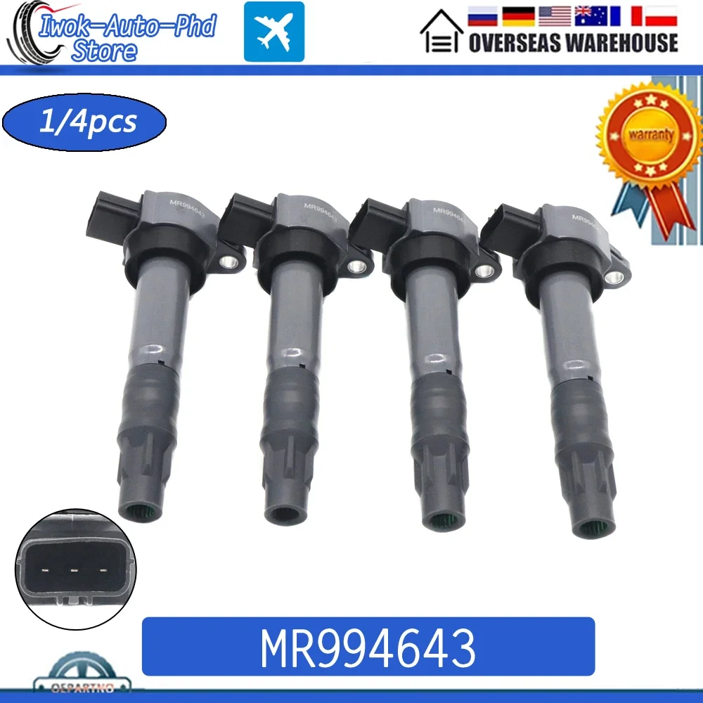 MR994643 High Quality Ignition Coil Kit For Mitsubishi Eclipse Galant Outlander Lancer 2.4L 3.8L UF532 MR994642