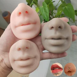 5D Silicone Nose Mouth Skin Pad for Piercing Training Eye Makeup Practice Board Tattoo Practice Skin PMU Accessories Supplies