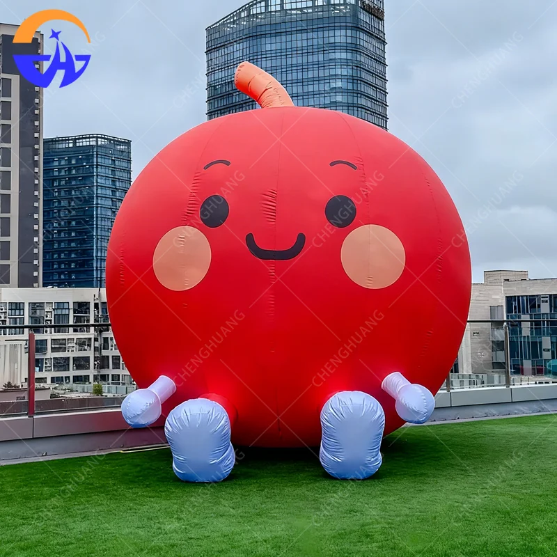 Inflatable Cartoon Cute Red Apple Mascot Model Advertising Decorative Prop for Themed Events in Outdoor Malls
