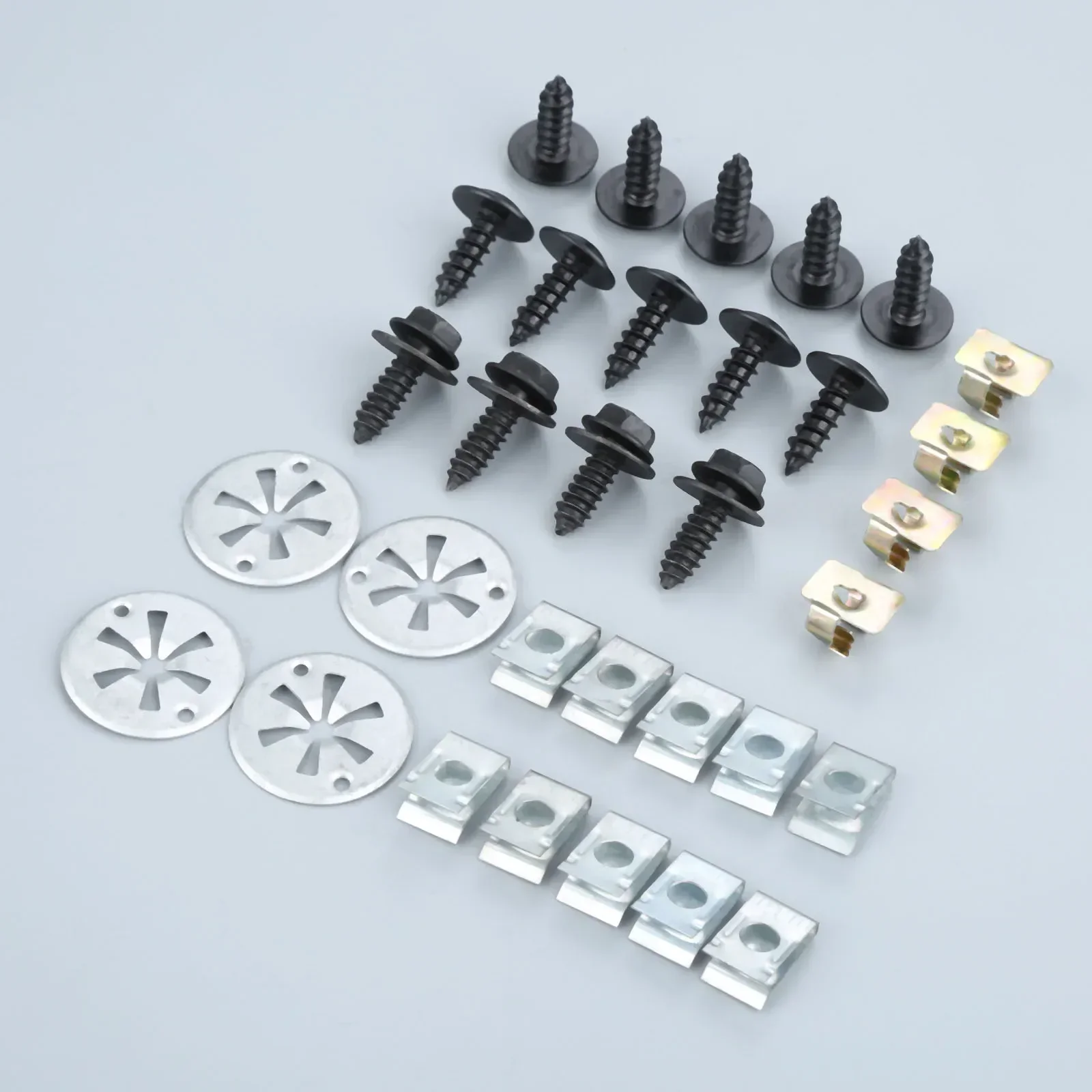 32Pcs/Set Engine Undertray Cover Clips Retainers Bottom Splashguard Shield Screws Auto Fastener Clip Rivets For GOLF MK4 BORA