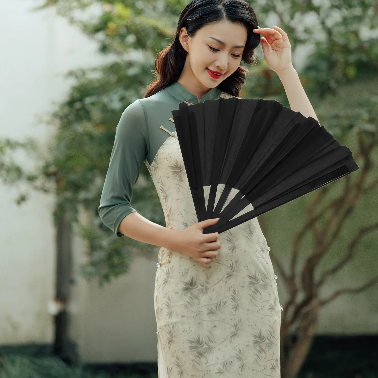 Foldable Fan Prop Decoration Decorative Folding Handheld Fans Party Chinese Style