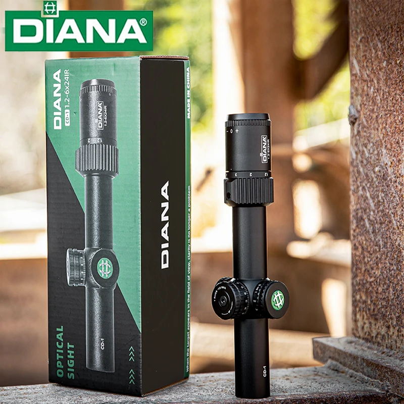 DIANA CD-1 1.2-6x24  Optical Sight, Red/Green Illuminated Reticle, 30mm Tube, Thin Wall Wide View Scope