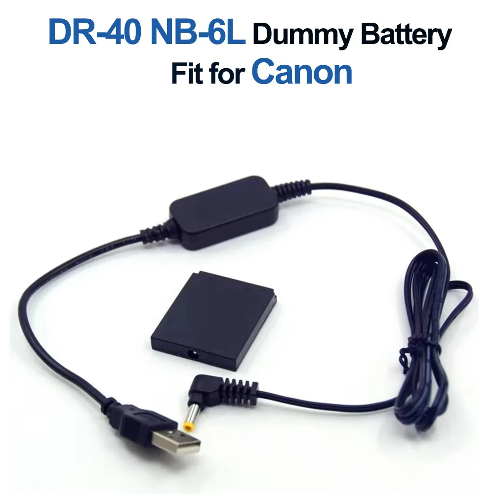 

NB-6L NB6L Dummy Battery ACK-DC40 DR-40 DC Coupler USB to DC Cable for Canon S90 S95 SX530 SX600 SX610 SX700 SX710 Camera