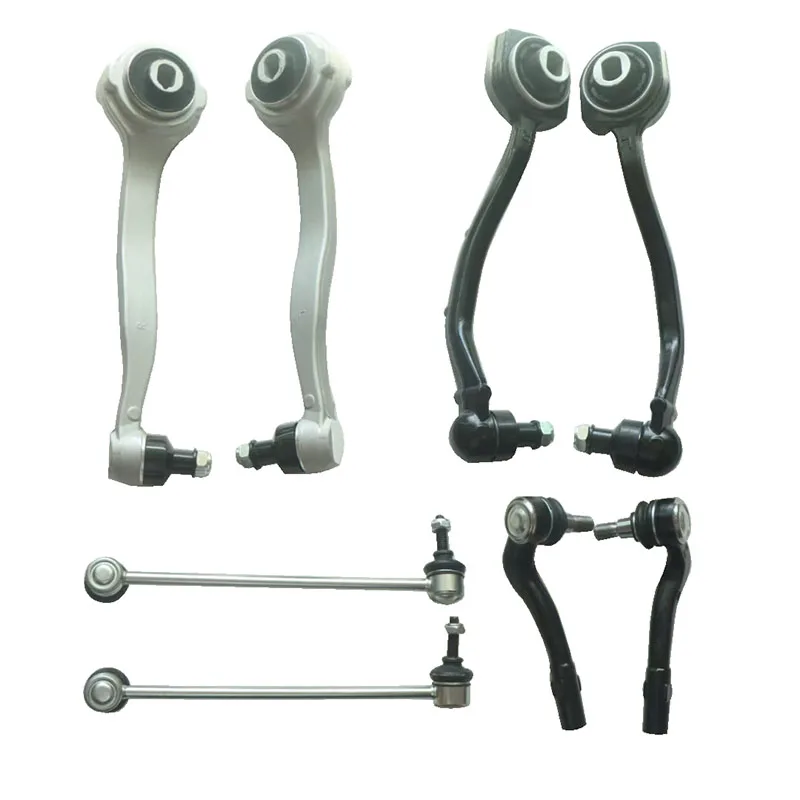 8PCS Front Control Arm Sway Bar Outer Tie Rod End for Mercedes-benz