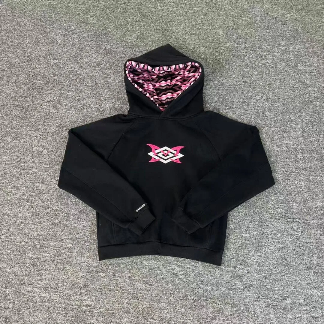 Mertra Embroidered Fleece-Lined High-Street Oversized Fall/Winter Unisex Casual Hoodie and Unisex Casual Pants