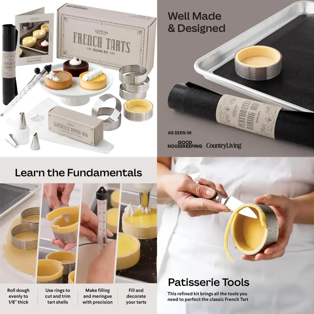 

Mother's Day Special: French Tart Baking Kit - Unique Kitchen Gift for Baking Enthusiasts & Parisian Cuisine Lovers