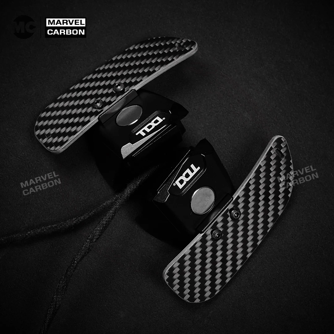 MC Carbon Fiber Steering Wheel Shift Paddle For VW Golf 5 Glof 6 MK5 MK6 GTI CC Magnetic Paddle Shifter view 4