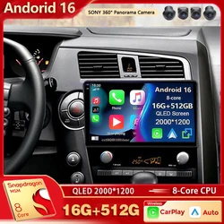 Android 16 For SsangYong Kyron Actyon C100 2005- 2011 2K QLED Android Car Radio Multimedia Stereo Player GPS AI Voice CarPlay 4G