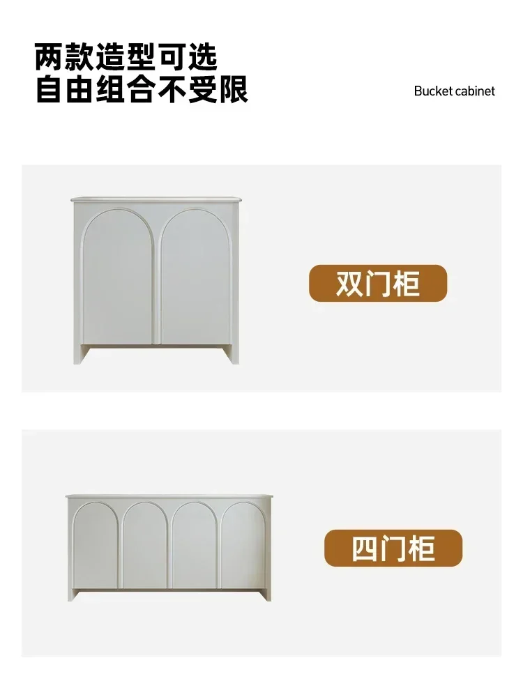 Picture 3: Modern Simple and Light Luxury Arched White Entrance Living Room Storage