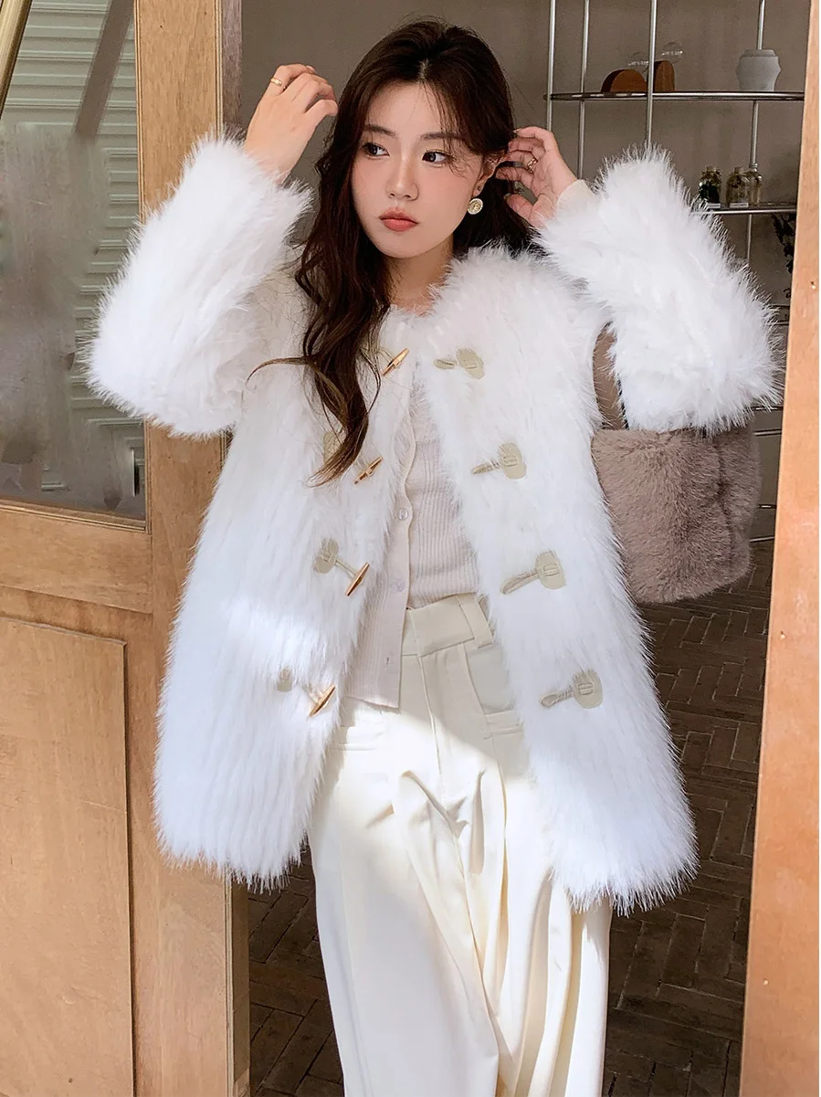 

new winter style women's fitted faux fur coats