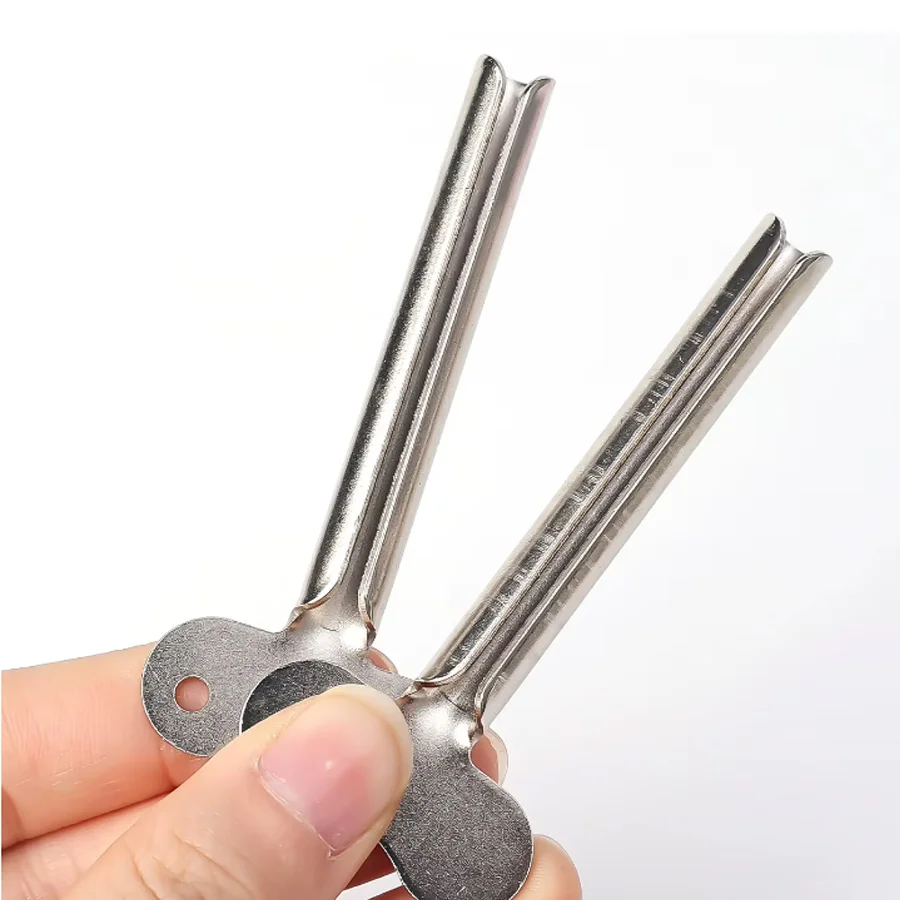 Portable Stainless Steel Toothpaste Squeezer & Hair Dye Dispenser Cleanser squeezer, bathroom accessories, Half-Circle  Wringer