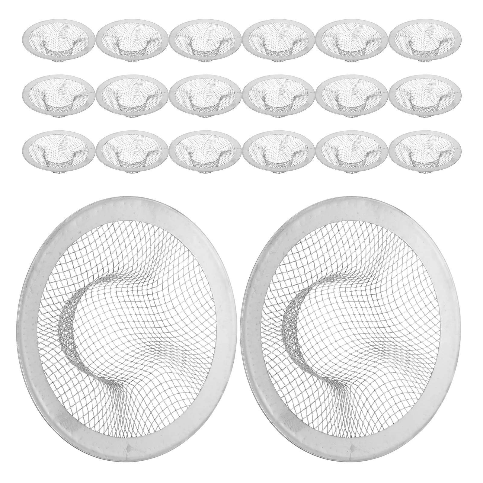 

20Pcs Kitchen Sink Filter Stainless Steel Tub Shower Drain Hair Catcher Basket Mesh Strainer Food Debris Stopper Bathroom Drain