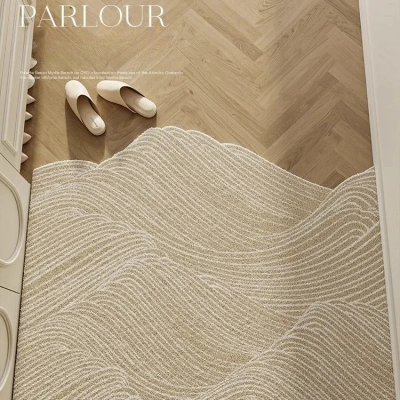 Wabi-Sabi Style Hill Design Door Mat, Durable Entrance Carpet for Mud & Dirt Scraper Loop Carpet, Trim-to-Size for Home & Office