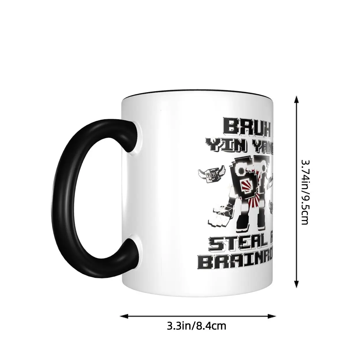 Bruh Yin Yang 67 Six Seven 6-7 Funny Brainrot Steal A Brainrot Mugs Kawaii Tea Cup Gifts For Kids Adult 4