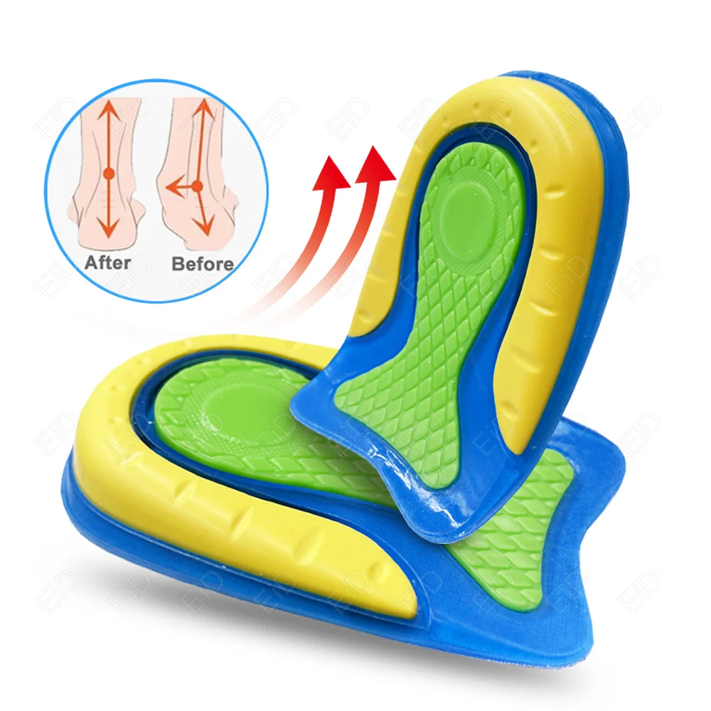 Silicone Gel Insoles For Women Man Relieve Foot Pain Spur Support Heel Cushions Soles Shoes Unisex Plantar Fasciitis Protective