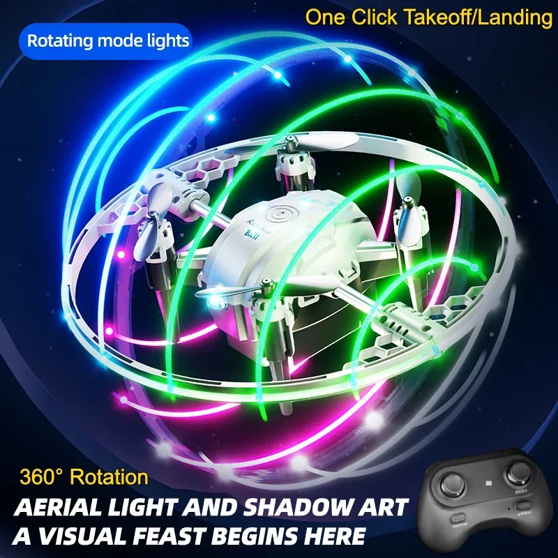 Enchanting Star Ring Rotating Aerocraft 360° Rotating Stunt Aircraft Intelligent Return Positive BAROMETRIC ALTITUDE HOLD Drone