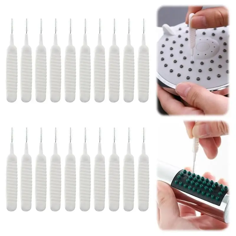 SEWS-50Pcs Shower Cleaning Artifact Nozzle Cleaning And Dredging Needle Shower Head Cleaning Brush Durable Easy Install