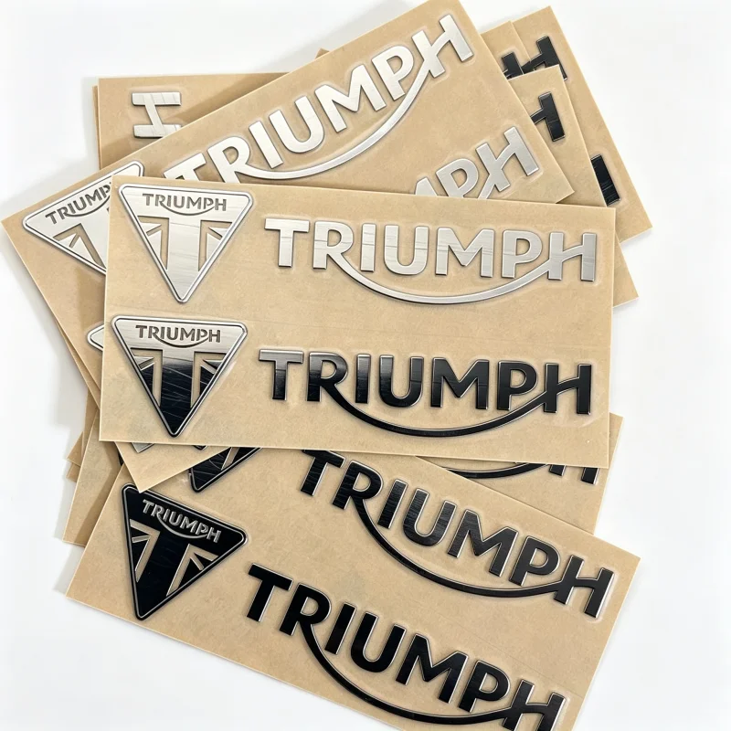 For Triumph Stickers Motorcycle Metal modified fuel tank stickers TRIUMPH 3D nickel car logo body waterproof decoration