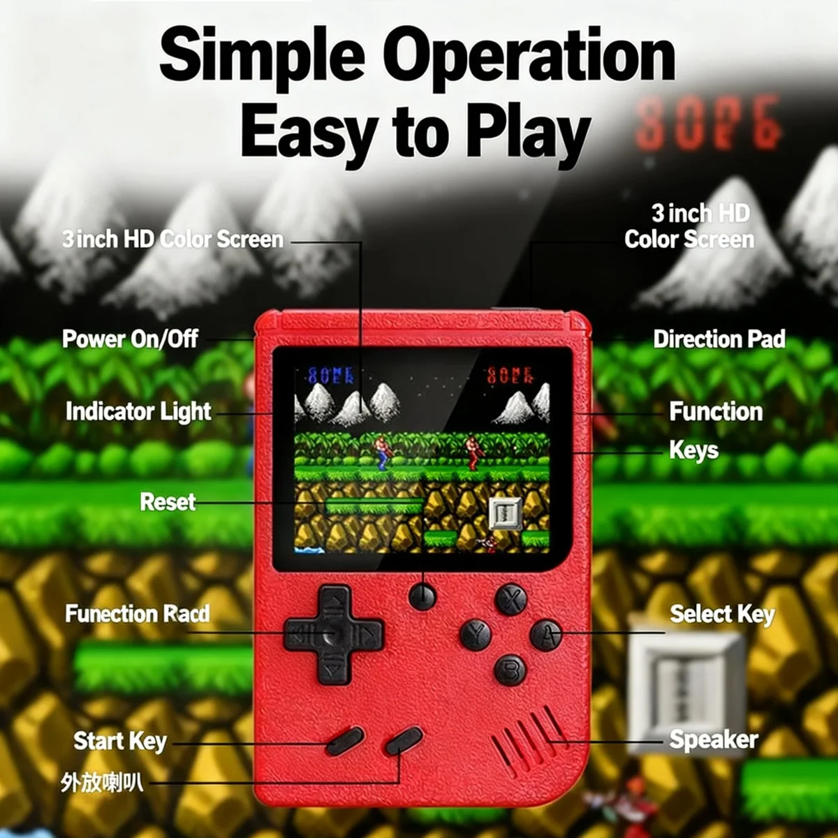 Portable Mini Handheld With a - Gaming Console Under 500 ulasan dan harga